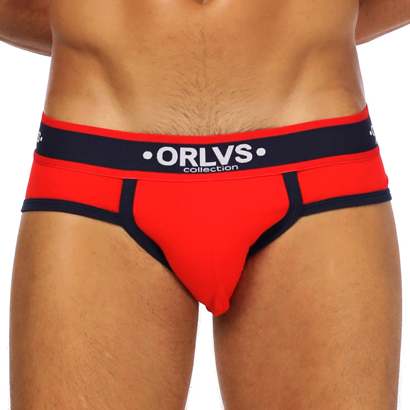 ORLVS Briefs Elastic Short Male Pants Soft And Fit Wide Crotch Space Double Stitches At Shorts Of Edge Comfortable Underwear