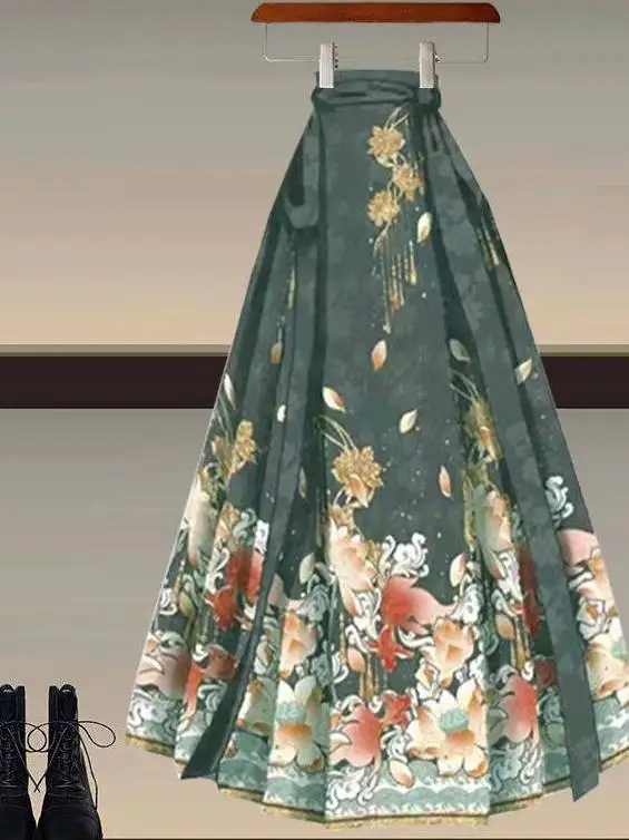 Red Chinese Style Half Skirt Women's Summer New Version Improved Marriage Proposal Wine Serving Costume Daily Life Skirt