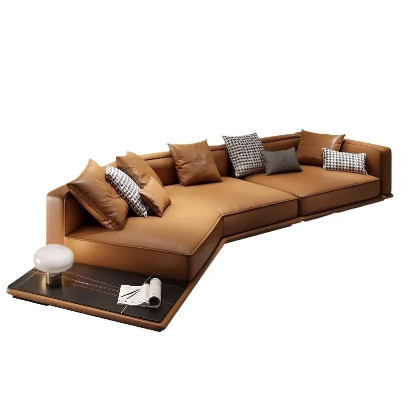 

Horizon, leather, sofa, Italian, minimalist, high end, large flat, top layer, cowhide, modern simplicity