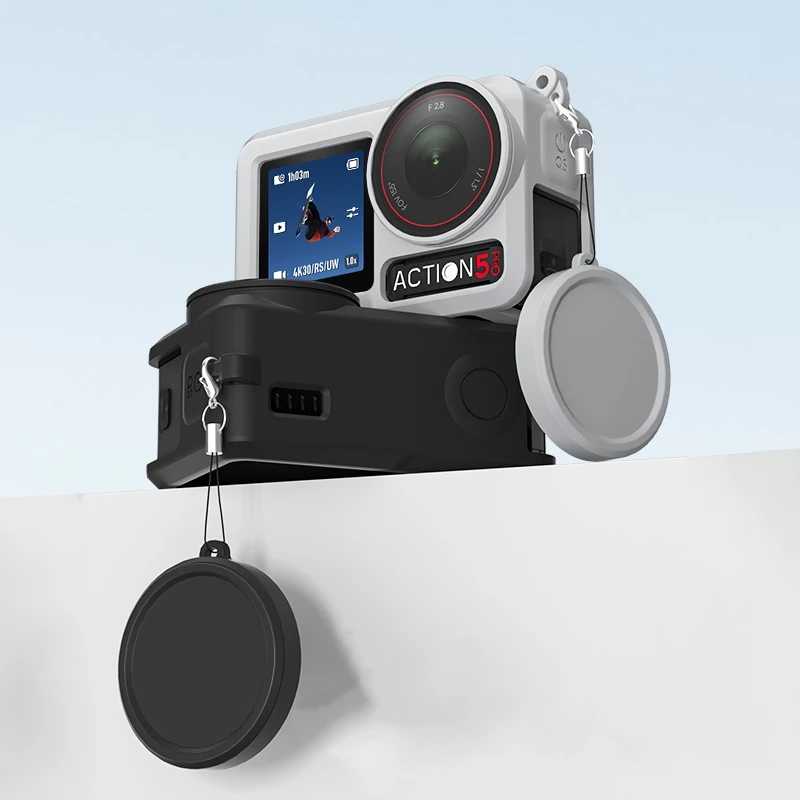 

Silicone Protective Case For DJI ACTION 5pro Sports Camera Drop Protection Simple Solid Color