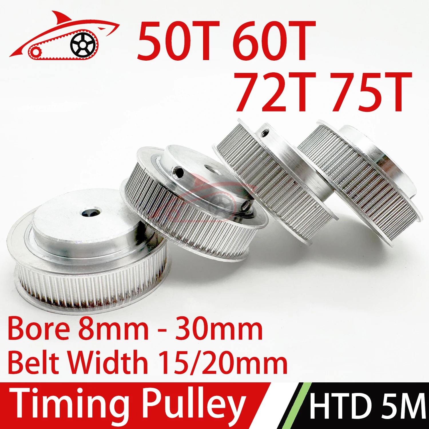 HTD 5M 50Teeth 60Teeth 72Teeth 75Teeth Timing Pulley 5M HTD5M Pulley 5M Gear Part HTD5M Timing Belt Pulley 50T 60T 72T 75T BF
