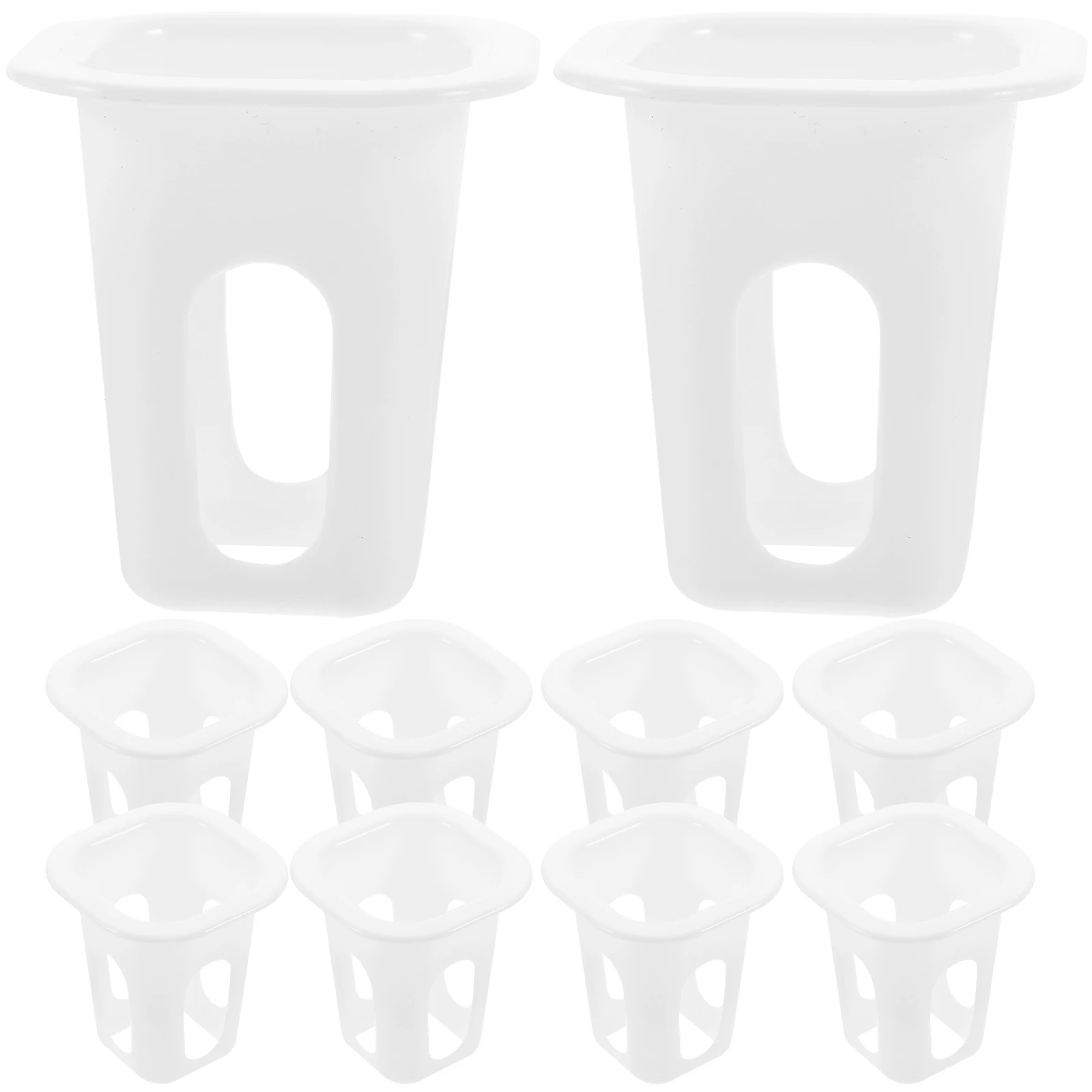 

50Pcs Vegetable Planting Baskets Hydroponic Square Plastic Pots with Drainage Holes for Soilless Garden Vegetable