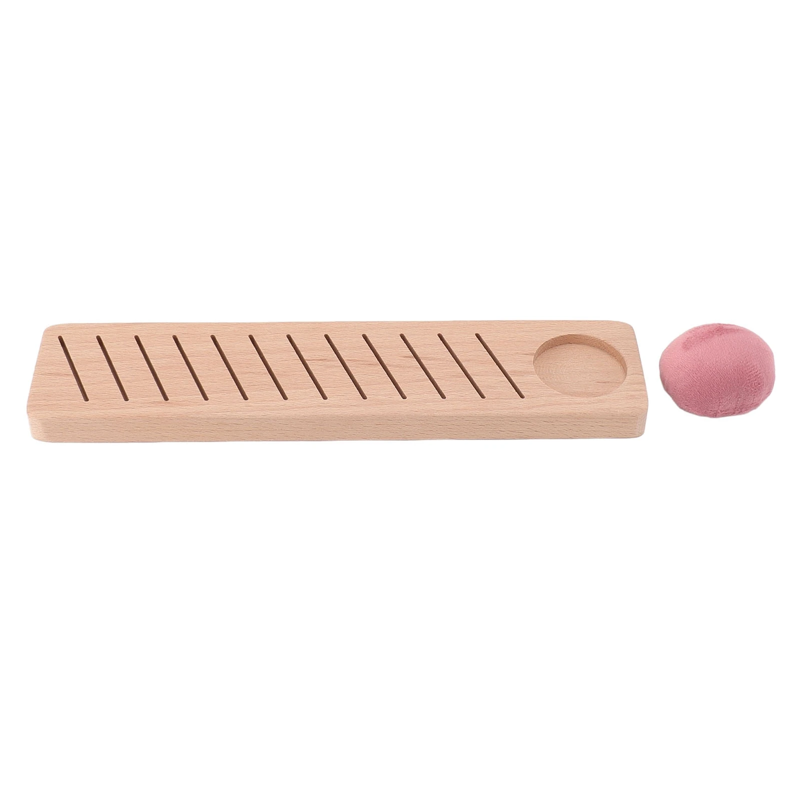Embroidery Floss Bobbin Rack 12 Positions DIY Beech Wood Floss Bobbins Inserts Holder for Sewing with Pin Holder