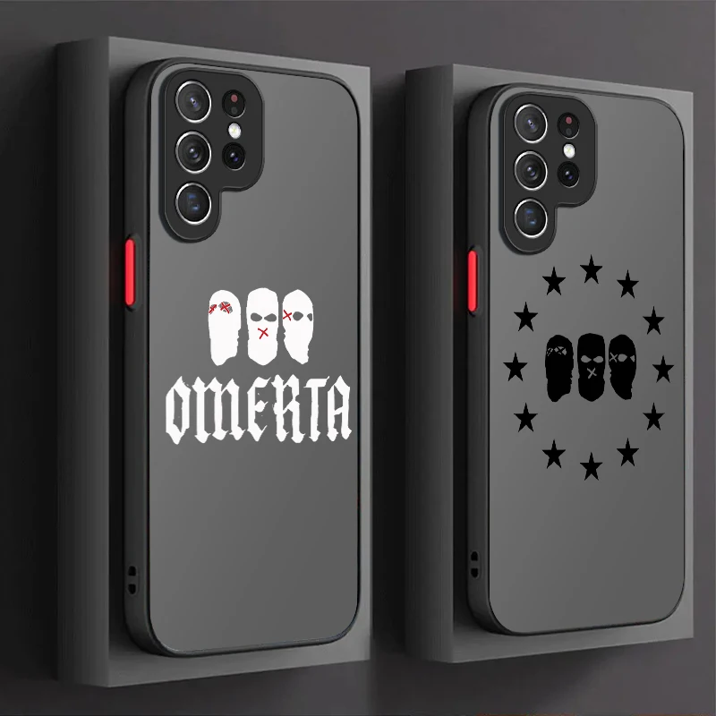 Omertas Maes Matte Case For Samsung Galaxy S24 S23 S22 Ultra S21 S20 FE S10 Plus A15 A25 A35 A55 5G Note 20 10 Shockproof Cover