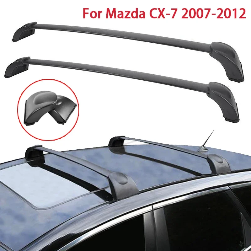 2pcs/set Black Car Roof Rack Cross Bars for Mazda CX-7 2007-2012 (without Side Rails)