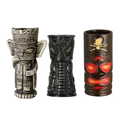 Ceramic Tiki Mug Creative Porcelain Beer Wine Mug Cup Bar Tool ,Exotic Cocktail Glasses, Tiki Bar