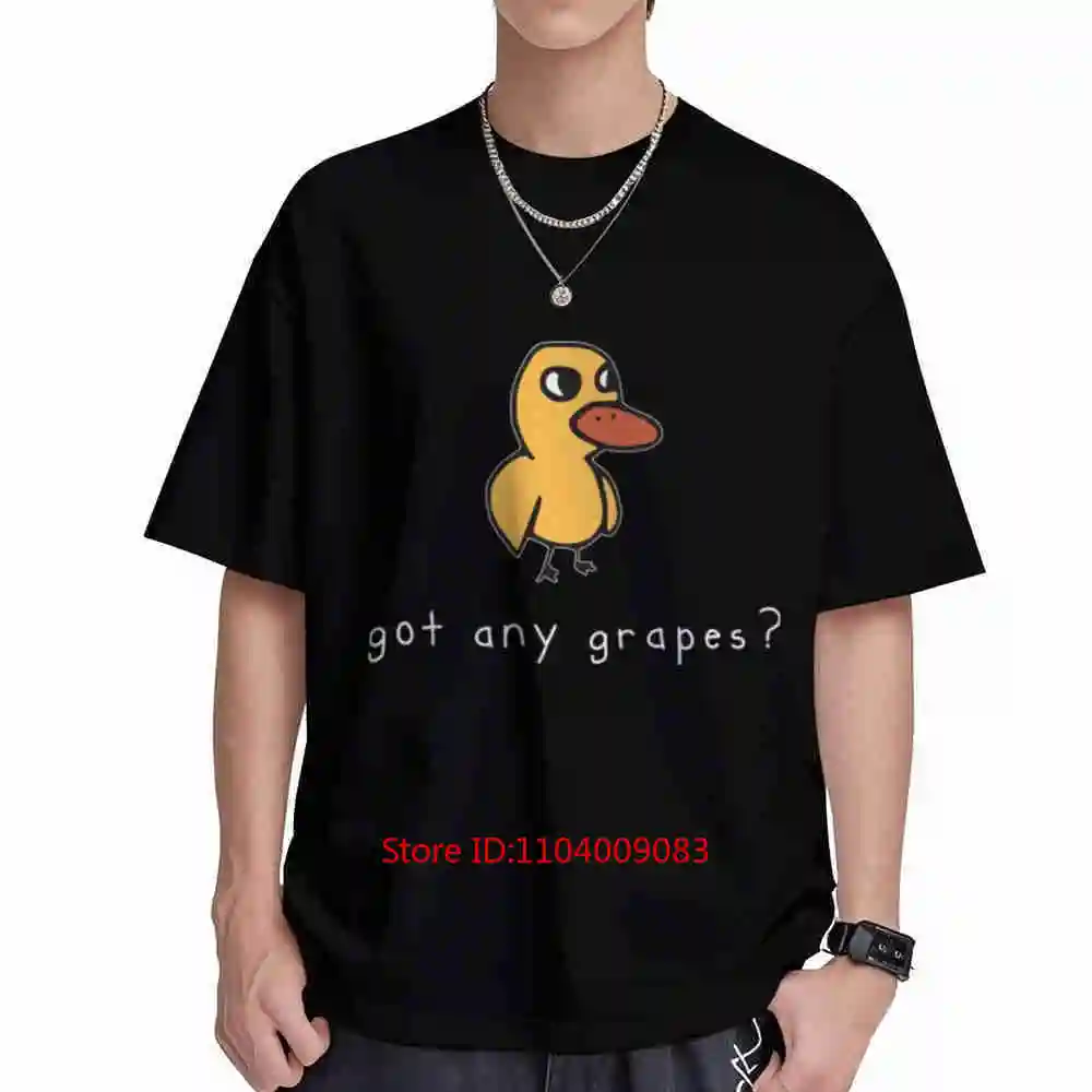 Funny Duck Got Any Grapes Short Sleeve Tee 100% Cotton T-Shirt