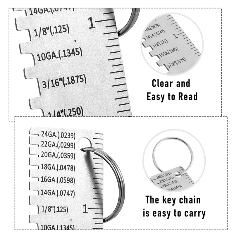 

High Quality-Shingle Gauge Welding Tools Wire/Metal Sheet Thickness Gauge Stainless Steel Metal Thickness Gauge Size Inspection