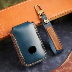 Leather Smart Car Key Fob Case Cover Chain Remote Shell Holder Protector for Mazda 3 6 CX3 CX30 CX5 CX8 CX9 CX50 CX60