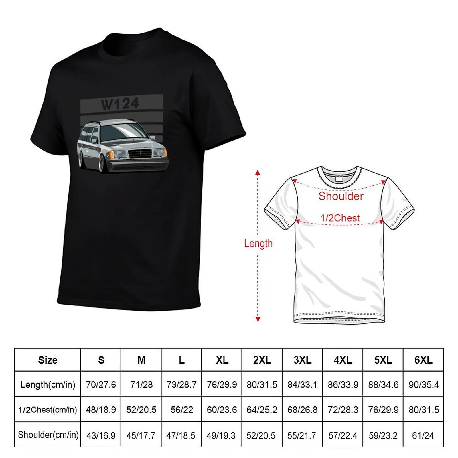 W124 Stanced Wagon T-Shirt Lightweight Sport Basic T-Shirt view 5