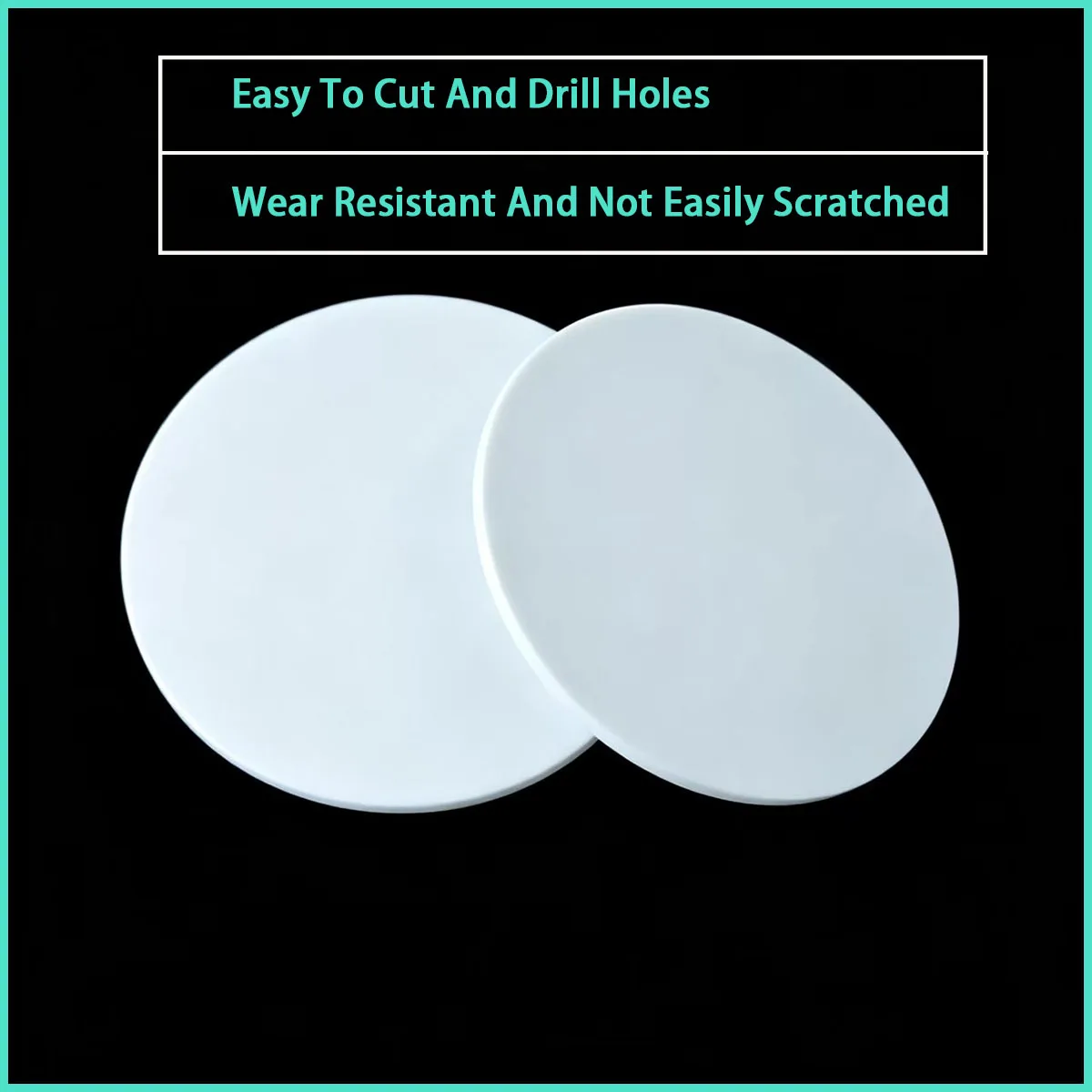 White ABS plastic circular plate with a diameter of 50-500mm is used for medical pads, daily accessories, tooling pads, etc