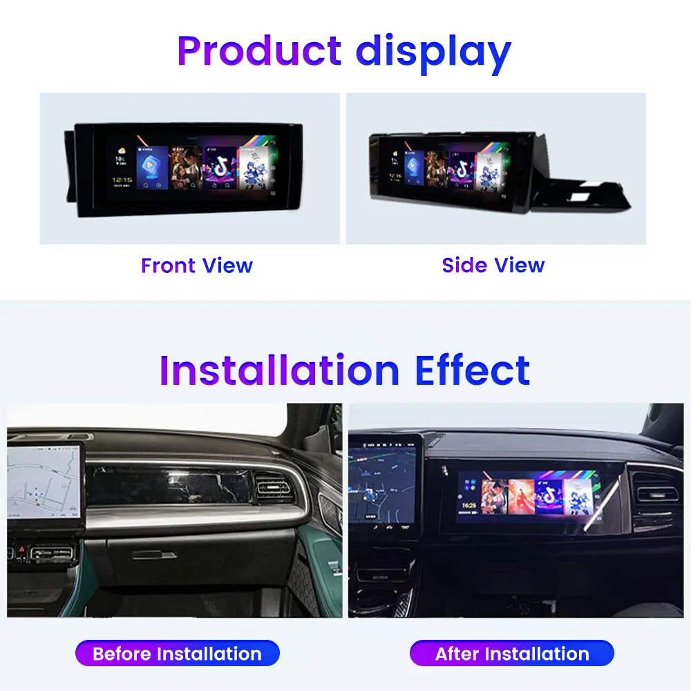 12.3Inch Co-pilot Entertainment Screen For Trumpchi GS8/ES9 2021-2025 CarPlay Android Screen Car Multimedia Player 4G 64G