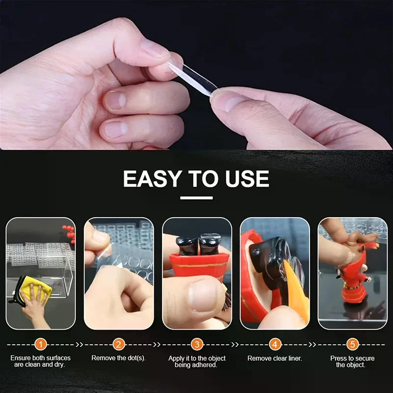 100pcs Double -sided Glue Pads Adhesive Sticker For Landscape Doll Foot Fixed Glue Transparent Seamless Patch