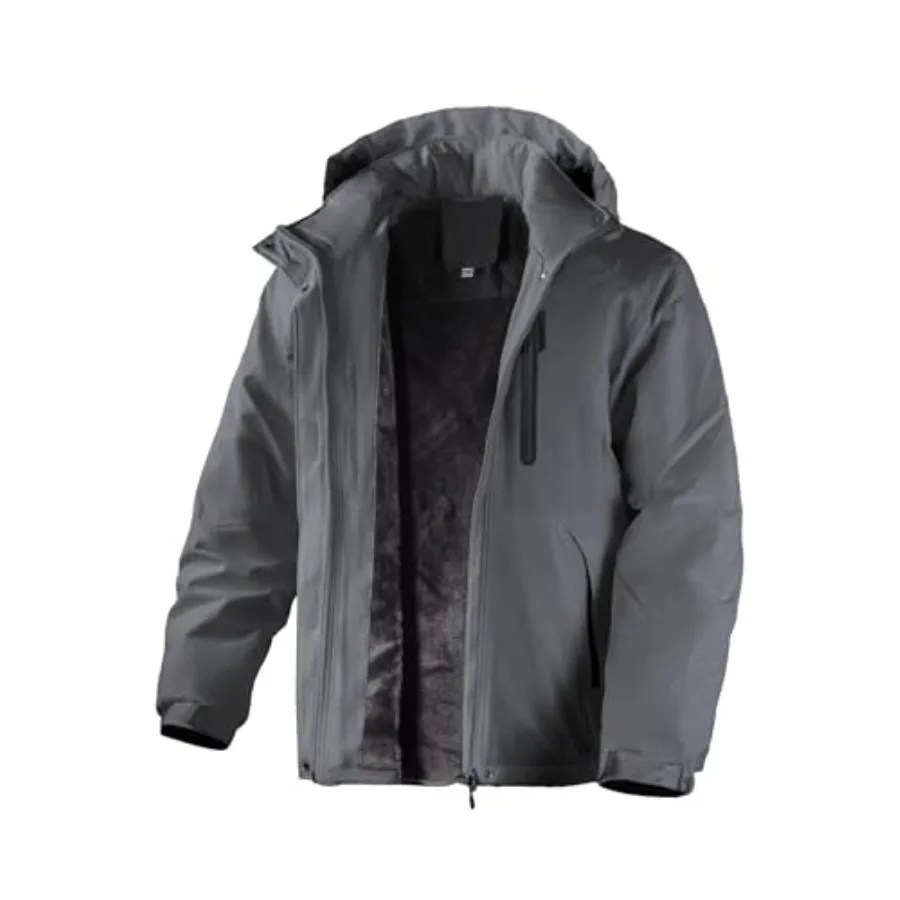 

Men's Winter CoatsWater Resistant Warm Insulated Hooded Parka Jacket with Fleece Lined for Snow Ski