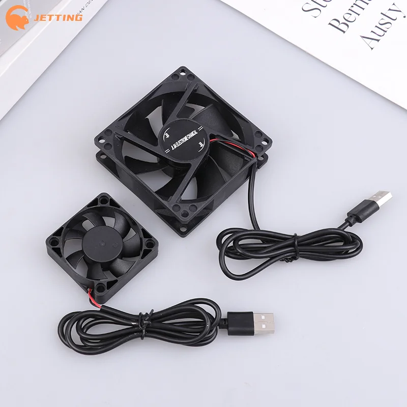 1 pçs 50mm 80mm 90mm 120mm 5v ventilador de refrigeração sem escova usb roteador ventilador caixa do computador caixa tv caso refrigeração preto diy cooler ventilador desktop