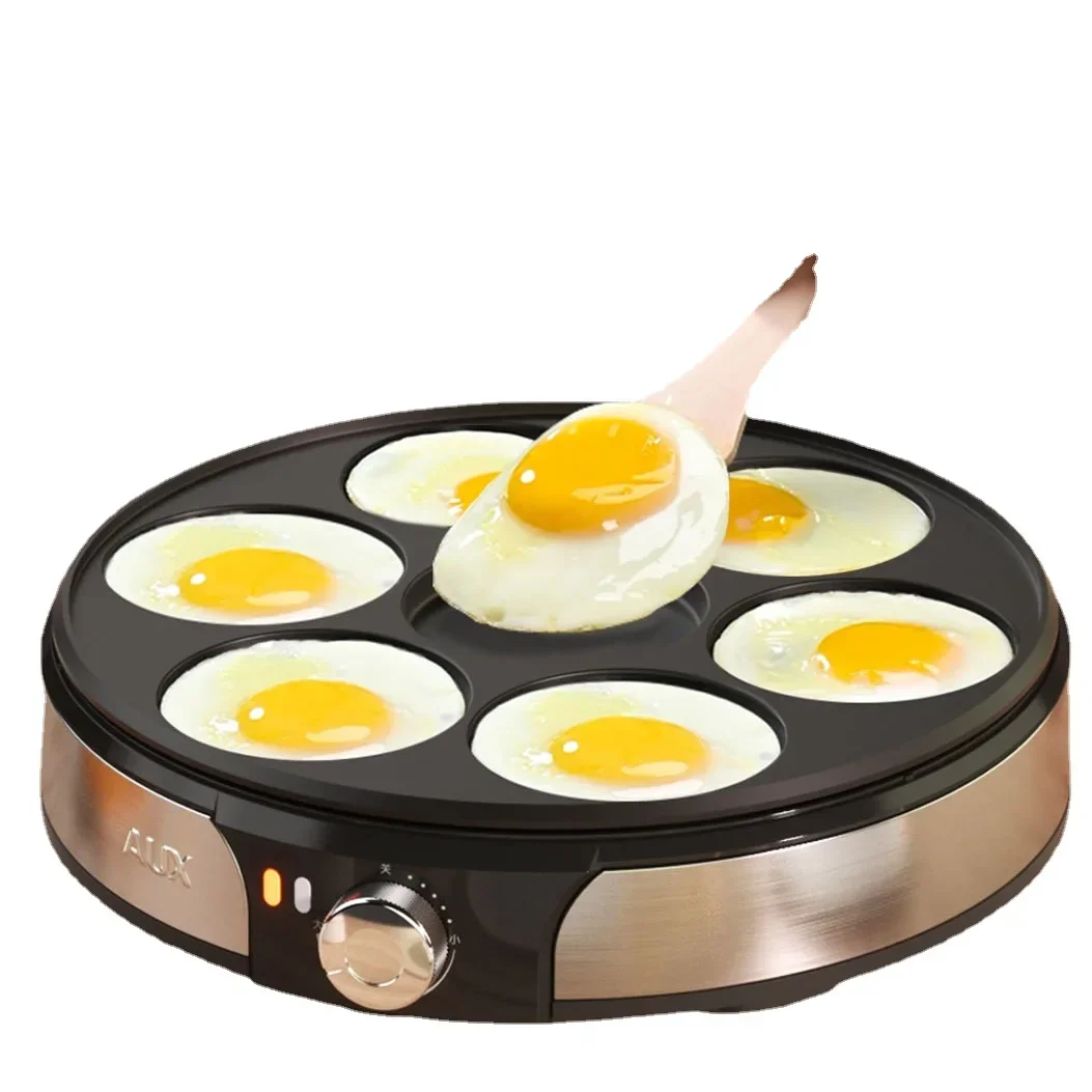 220V Professional Crepe Maker with 7 holes  Egg Burgers Crepes and Omelettes Baking Pan Perfect for Breakfast