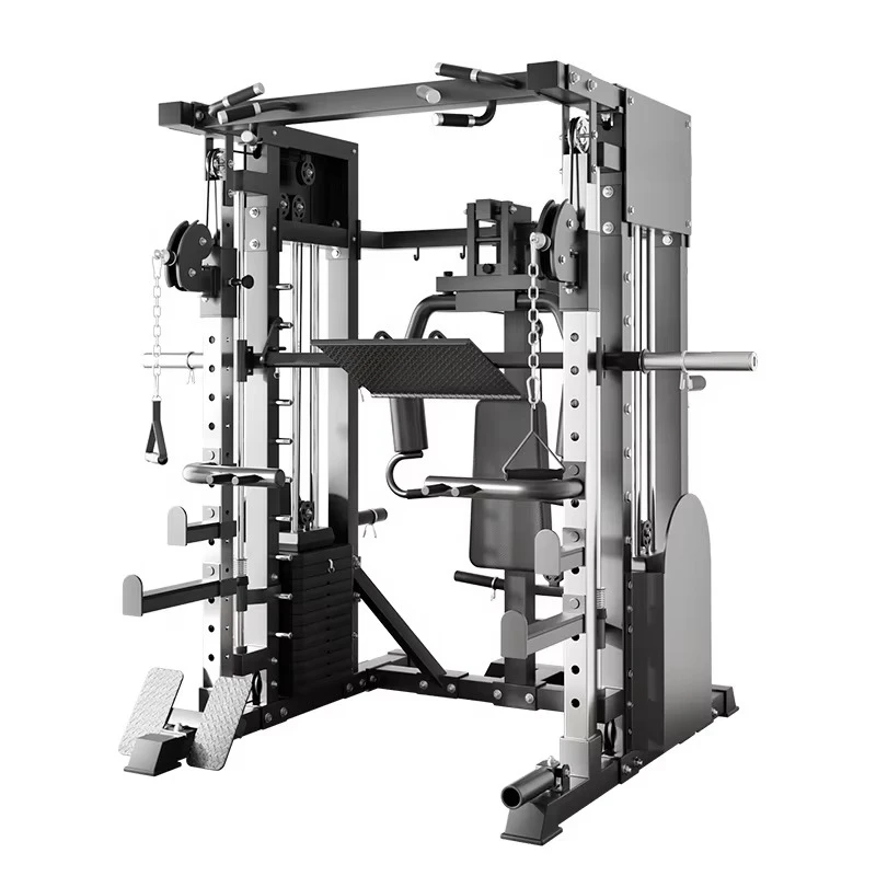 Professional All In One Smith Machine Dual Weight Stack Power Cage Full Body Strength Workout Gear Robust Premium Heavy Duty