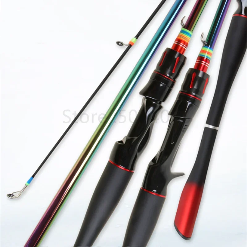 M MH Power-Spinning Casting Fishing Rod  Carbon Fiber  Fast Action  2 Tips Lure  Weight 5-25g  10-30g  1.8m