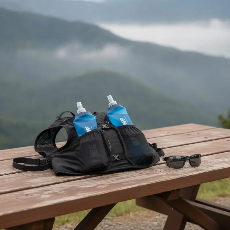 1L Reusable Soft Water Bag Foldable BPA Free Leakproof Collapsible Water Bladder for Outdoor Camping Cycling