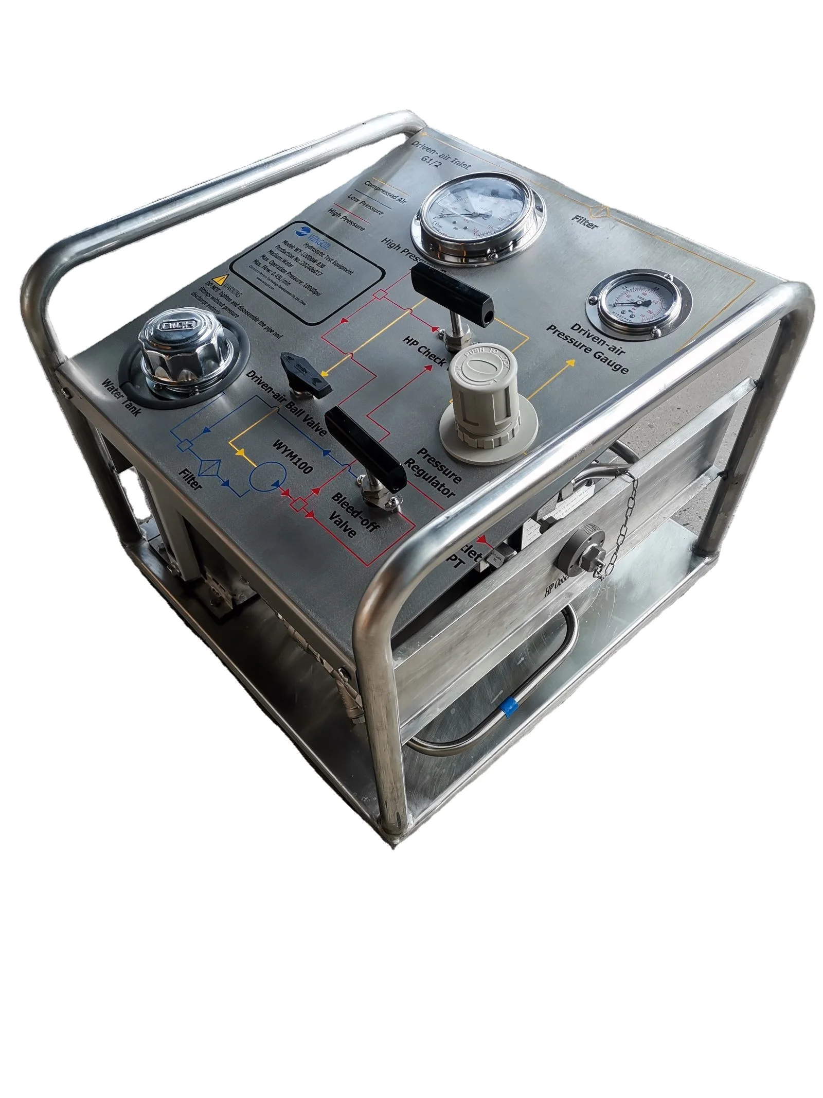 150 Bar Water Tester For Manifold Pressure Test Portable Hydraulic Test