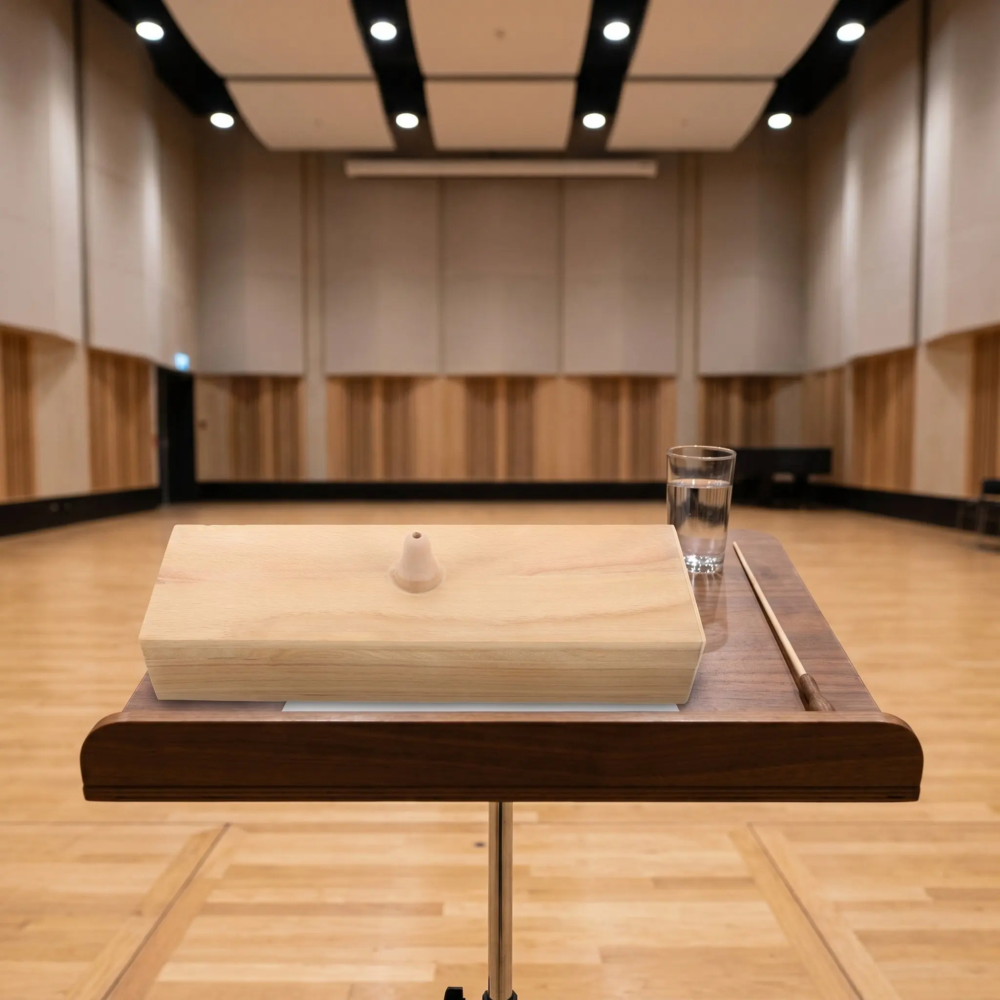 Tuning Fork Wooden Resonator Box Light Yellow Compact Sound Amplifier Resonance Box for Meditation Classroom Sound Healing