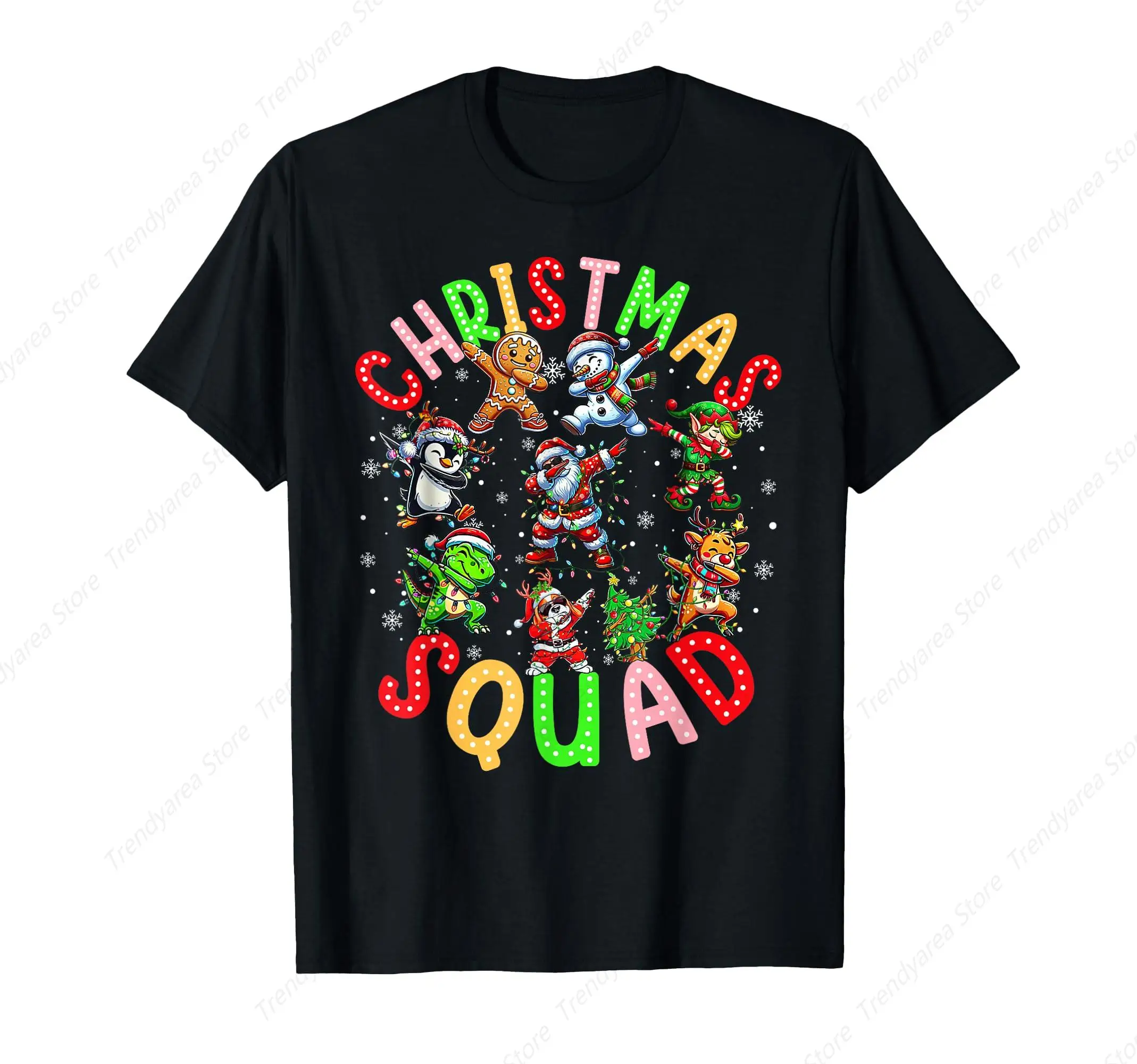 

Christmas 2024 Team Santa Elf Squad Xmas Family T-Shirt for Men Women Cotton Top Tee Fashion Casual Short Sleeves