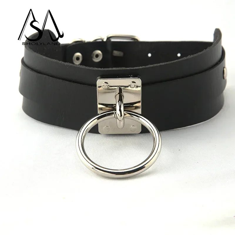 

Темный преувеличенный воротник-цепочка на шнурке, сексуальный женский комплект из искусственной кожи для регулировки шеи, ожерелье в стиле Лолиты