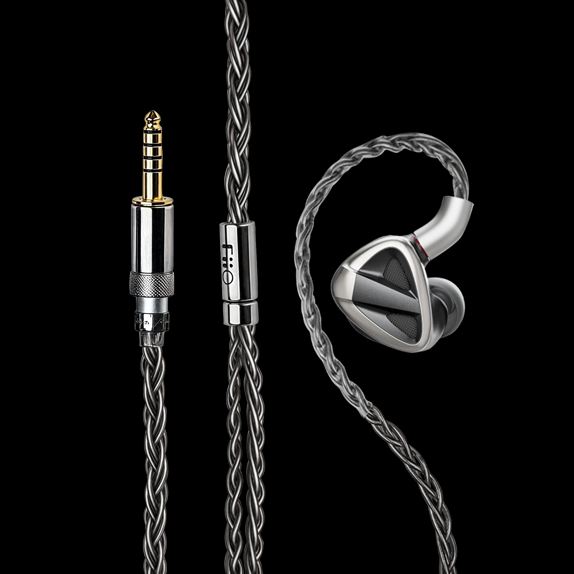 FiiO FH19 2DD+6BA Hybrid Driver HiFi Music IEM Hi-Res Audio In-Ear Earphone MMCX Detachable Cable Wried Earbuds