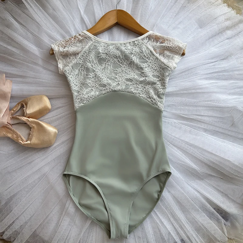 Traje de dança de balé adulto feminino personalizado roupa de ginástica de uma peça, roupa de performance de prática de yoga aérea vestido tutu