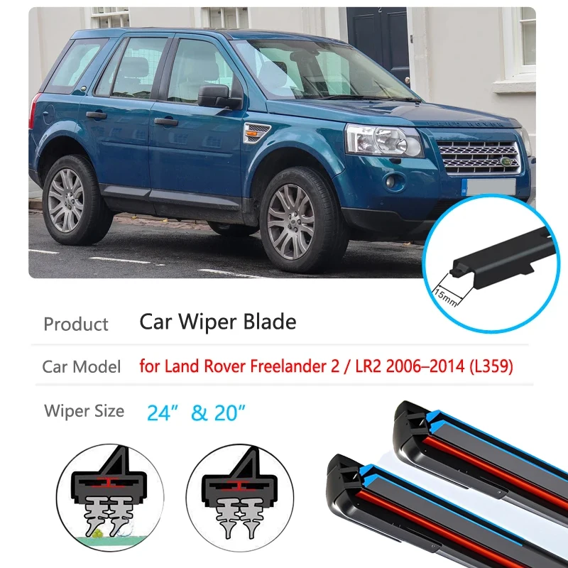 

Car Wiper Blade for Land Rover Freelander 2 LR2 2006~2014 Windshield Wipers Car Accessories 2007 2008 2009 2010 2011 2012 2013