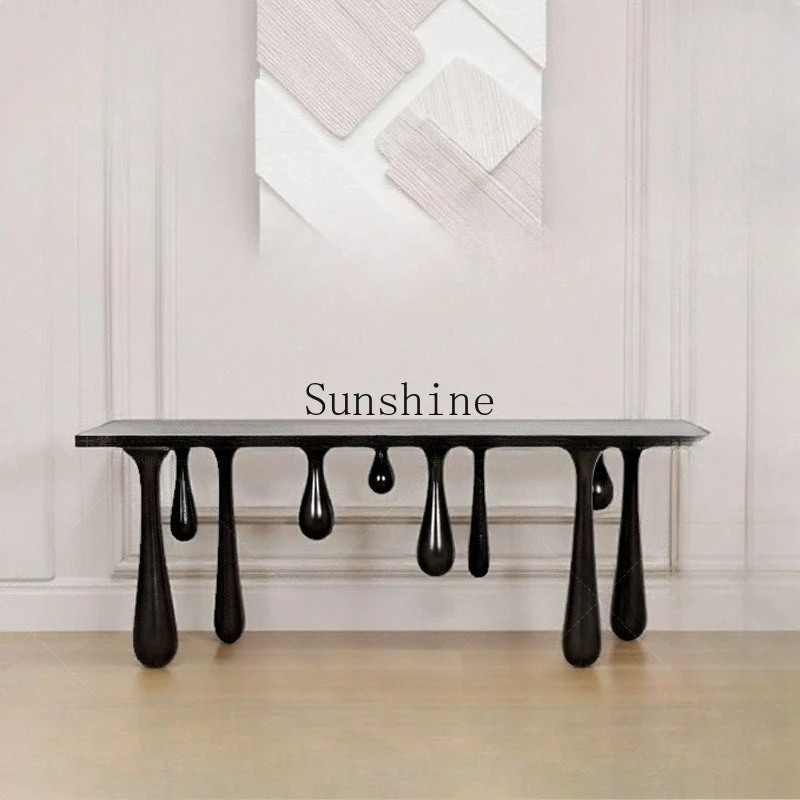 

Modern light luxury entrance table entry door corridor against the wall storage table