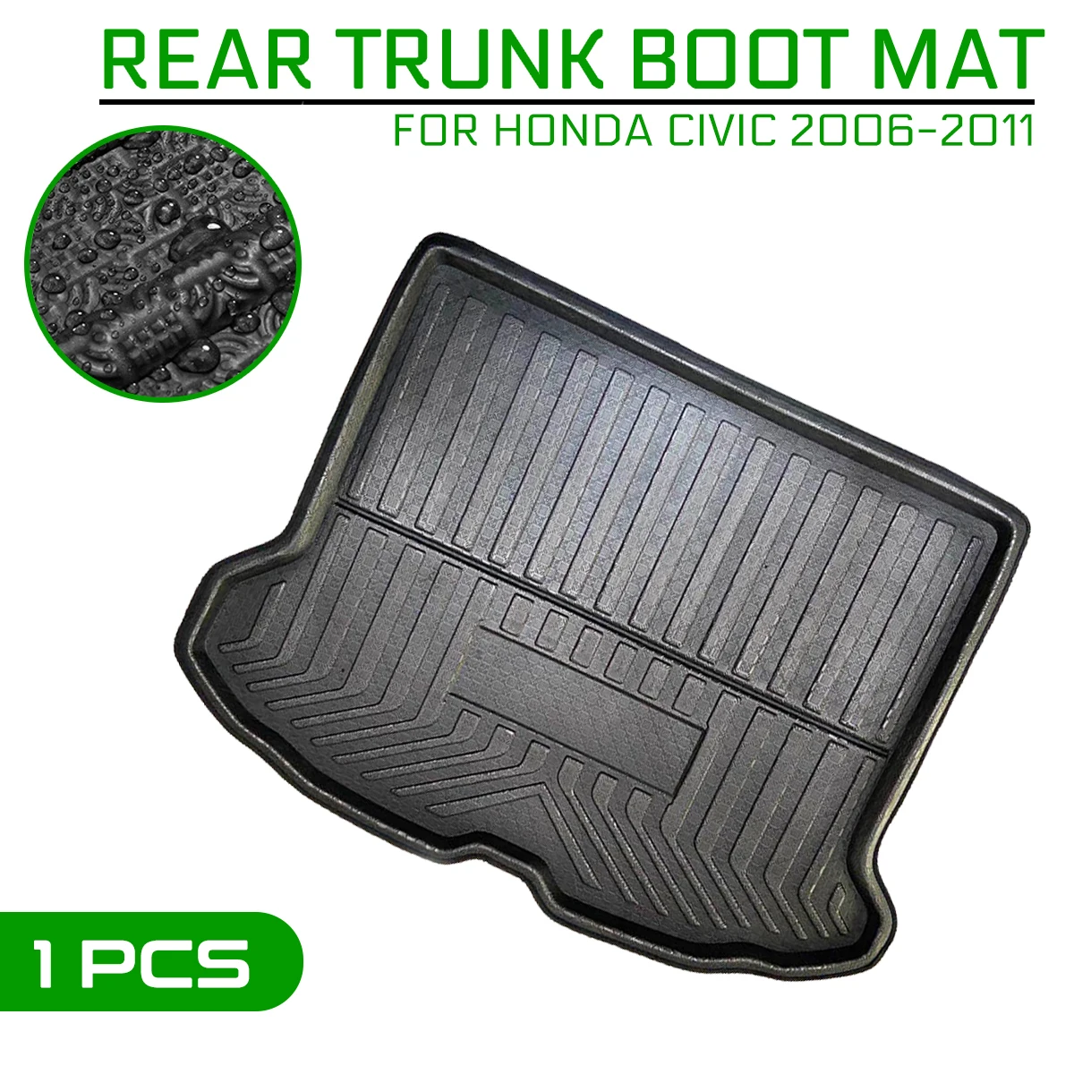 Car Carpet Rear Trunk Anti-mud Cover For Honda Civic 2006 2007 2008 2009 2010 2011 Floor Mat