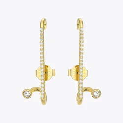 ENFASHION Punk Rhinestone Stud Earrings For Women Gold Color Statement Minimalist Earings Fashion Jewelry Pendientes EC191066