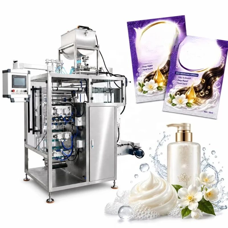 Customized High Speed 4/6/8/10 Lane Automatic Liquid Filling and Sealing Packing Machine for Shower Gel Shampoo Detergent Sachet