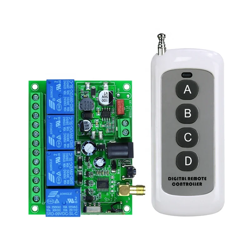 

433MHz DC12V-36V 10A Relay Switch RF Wireless Remote Control system Receiver Transmitter Electric door Moto Light Smart home