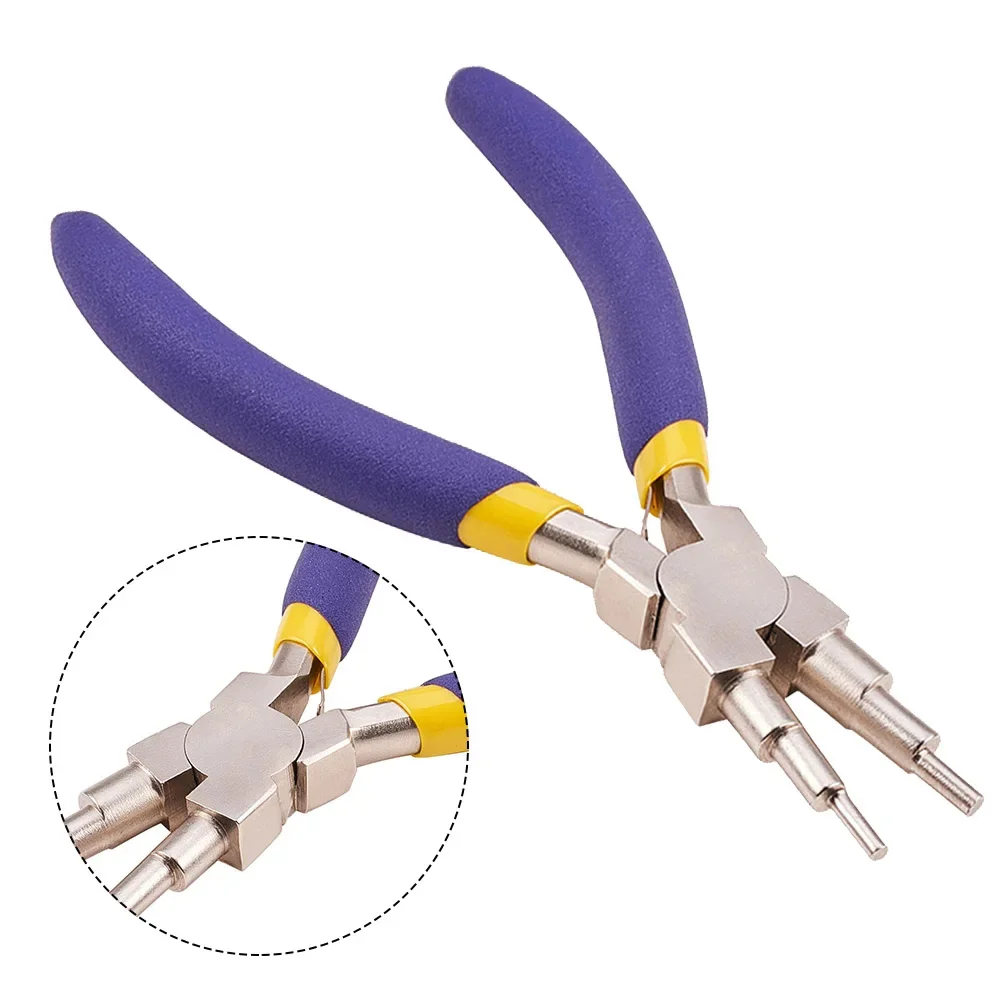 6-in-1 Handheld Forming Rustproof Jump Rings Bail Making Pliers for Portable 3mm To 10mm Carbon Steel Jewelry Tool Wire Looper