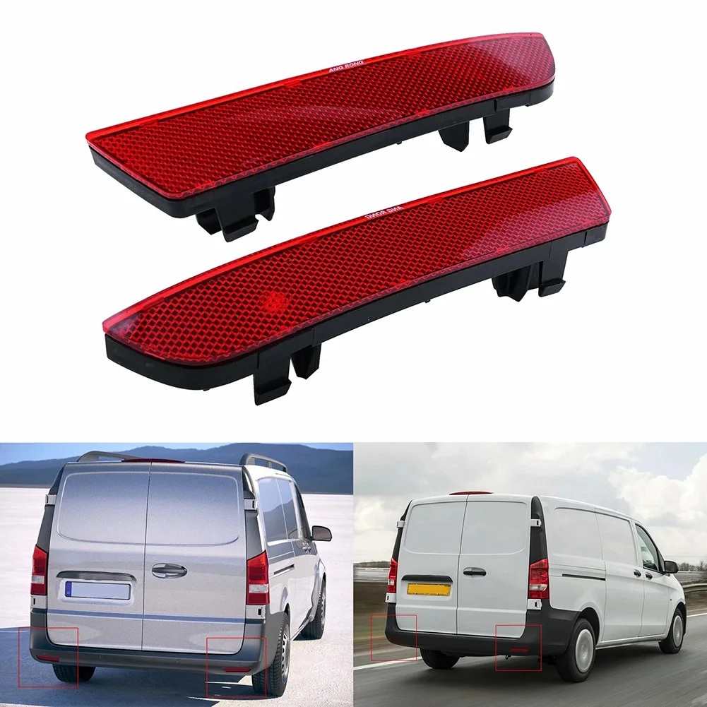 

1 Pair Red Lens Rear Bumper Reflector For Mercedes For Benz W447 Vito Tourer Dualiner V-Class 2014-2019 4478260040 44782660140