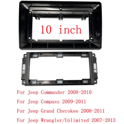 Imagen 1 del producto HAOCHEN-marco de Radio Android para coche, para Jeep Commander Compass Grand Cherokee Wrangler/inlimited, cable de arnés de Panel estéreo de 10 pulgadas
