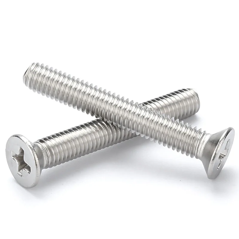 100/50/30/20/10/5/2pcs 316 Stainless Steel A4 Cross Phillips Bolt Screw Countersunk Head Flat Screws M2 M2.5 M3 M4 L 3mm to 90mm