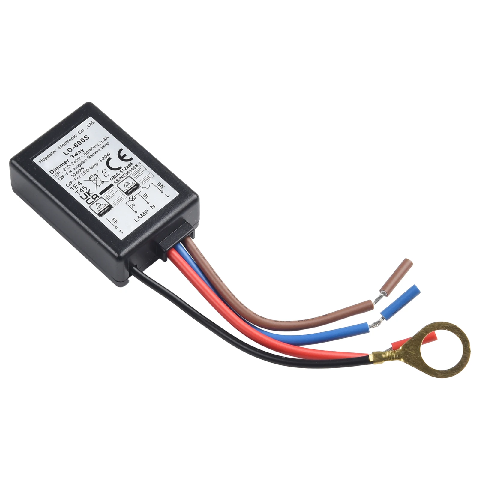 Touch-Schalter, induktiver Schalter, 3-Wege-Touch-Dimmung, Dimmen/EIN AUS, EU-Typ, induktiver Schalter, PVC-Solararmaturen, 1 Stück