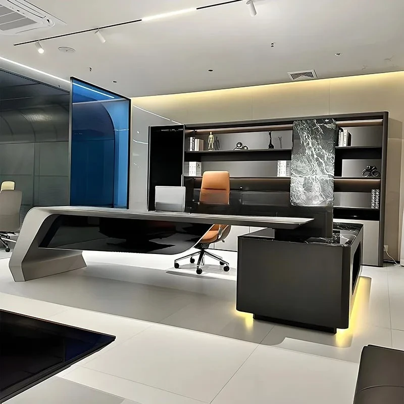 CZ-27  Executive Desk And Chair Set - Ideal For Managers, Executives, And Presidents