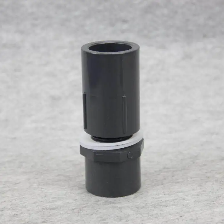 PVC Inner Thread Straight Connector ID 20-75mm Aquarium Pipe Fitting Female Adapter