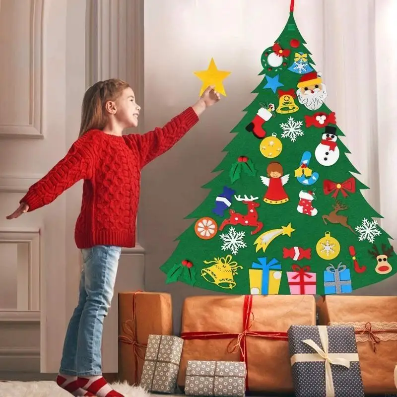 F62d cảm thấy cây Giáng sinh Phụ kiện Đồ chơi trang trí cho trẻ & người lớn đồ chơi thủ thuật với mô hình hiện tại giảm áp