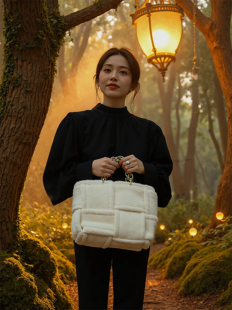 

Woman Shirt O-Neck Half High Collar Korean Style Striped Vertical Line Print Button Front Casual Simple Basic Minimalist Fashion