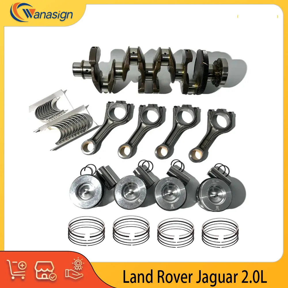 Engine Rebuild Kit Crankshaft Main Con Rod Bearing Piston Ring Fit 2.0 T Diesel 204DTD 204DTA  AJ200 For Land Rover Jaguar 2.0T