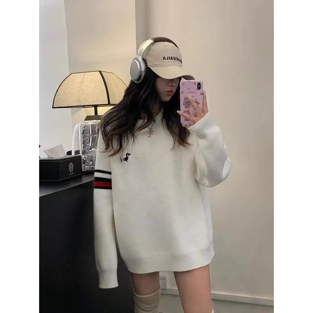 

American Retro Casual V-Ne Knitted Sweater Men's Color Open Cardigan Soft Polyester Long Sve Winter Outerwear