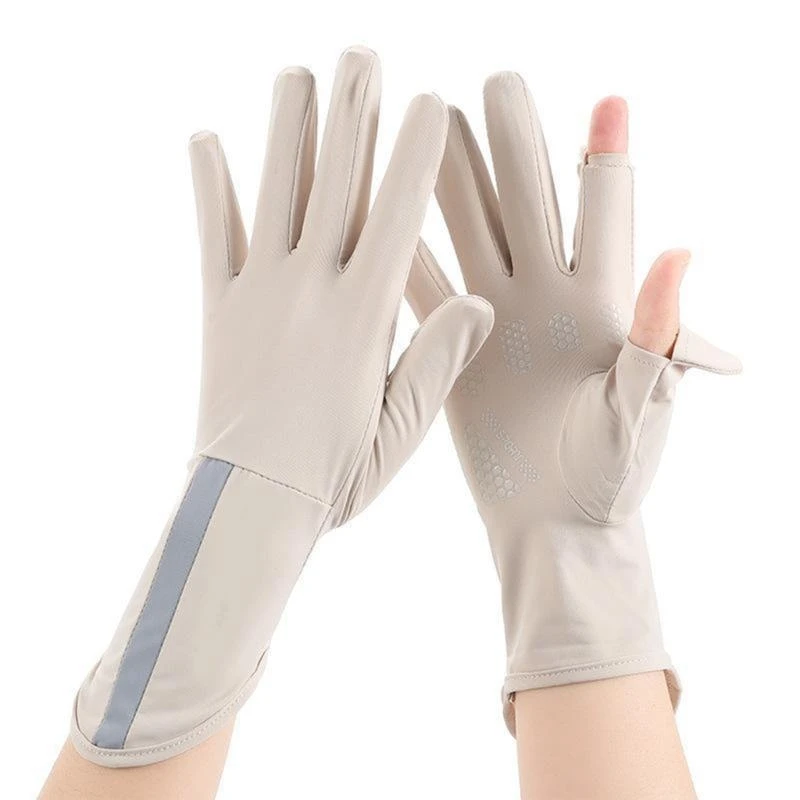 Q5WE Fashion Gloves for Male & Female Outdoor Sports Two Finger Exposed Gloves Hot Day Fishing Cycling Fishing Gloves