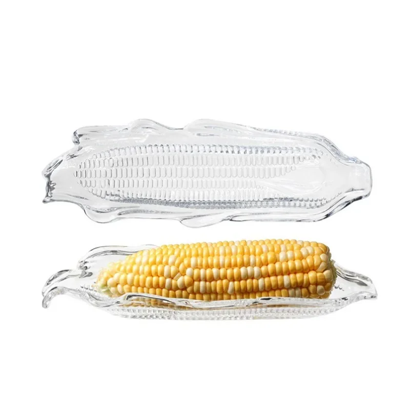 

Corn Trays Fork Transparent Corn Cob Holders Barbecue Dish Tool Corn Fork Cutlery Dessert Fruit Tray Kitchen BBQ Gadget Sets