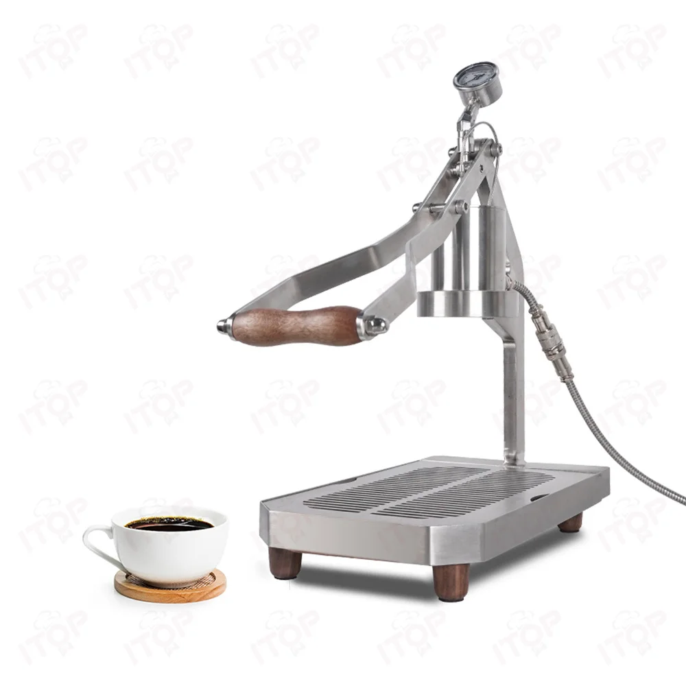 ITOP Manual Coffee Machine Press Rod Espresso Coffee Machine With Heating PID Temperature Controller With Pressure Gauge 58mm