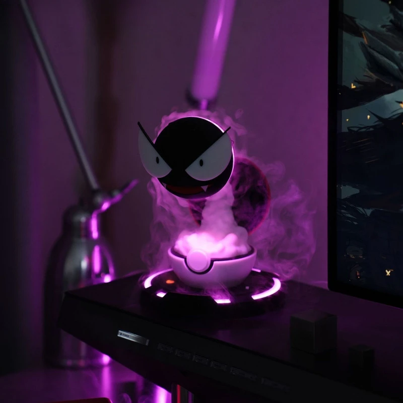 Pokemon Gastly Usb увлажнитель воздуха аниме водяной туман диффузор для ароматерапии настольный увлажнитель творческая атмосфера освещение подарки
